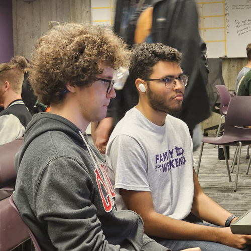 Panther Esports player participating in the Northern Iowa Knockout Smash Bros. Tournament
