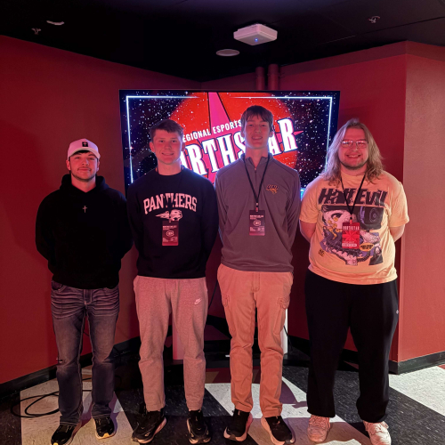 Panther Esports Rocket League team posing at the Northstar 3 LAN at St. Paul, Minnesota